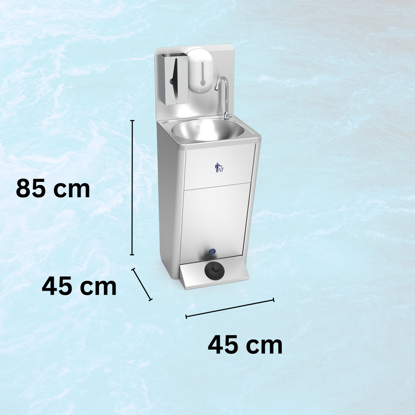 Autonomous sink Mod. Silver plus