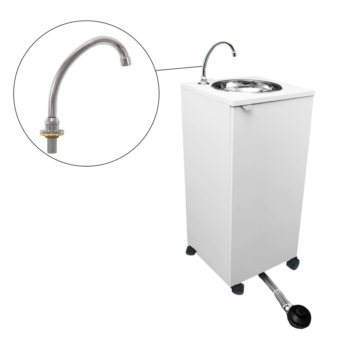 Autonomous sink Mod. Basic white