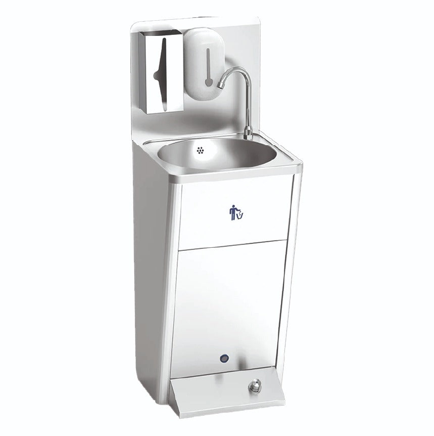 Column sink with accessories