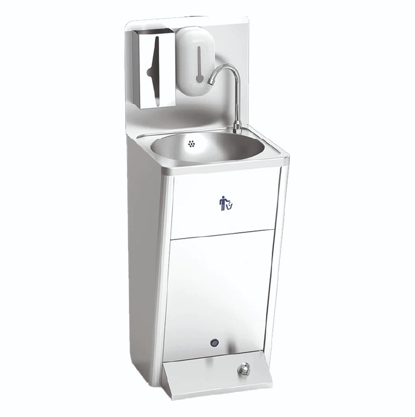 Column sink with accessories